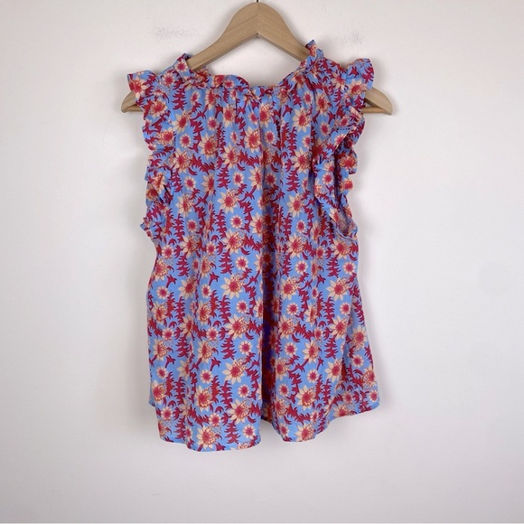 Xirena Bex Floral Ruffle Sleeve Top - Picture 5 of 6